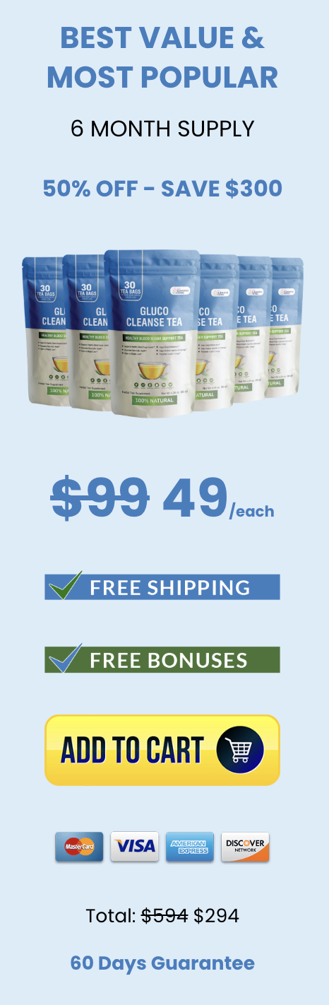 Gluco Cleanse Tea 180 day supply